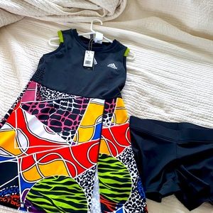 Adidas x rich mnisi tennis dress with shorts